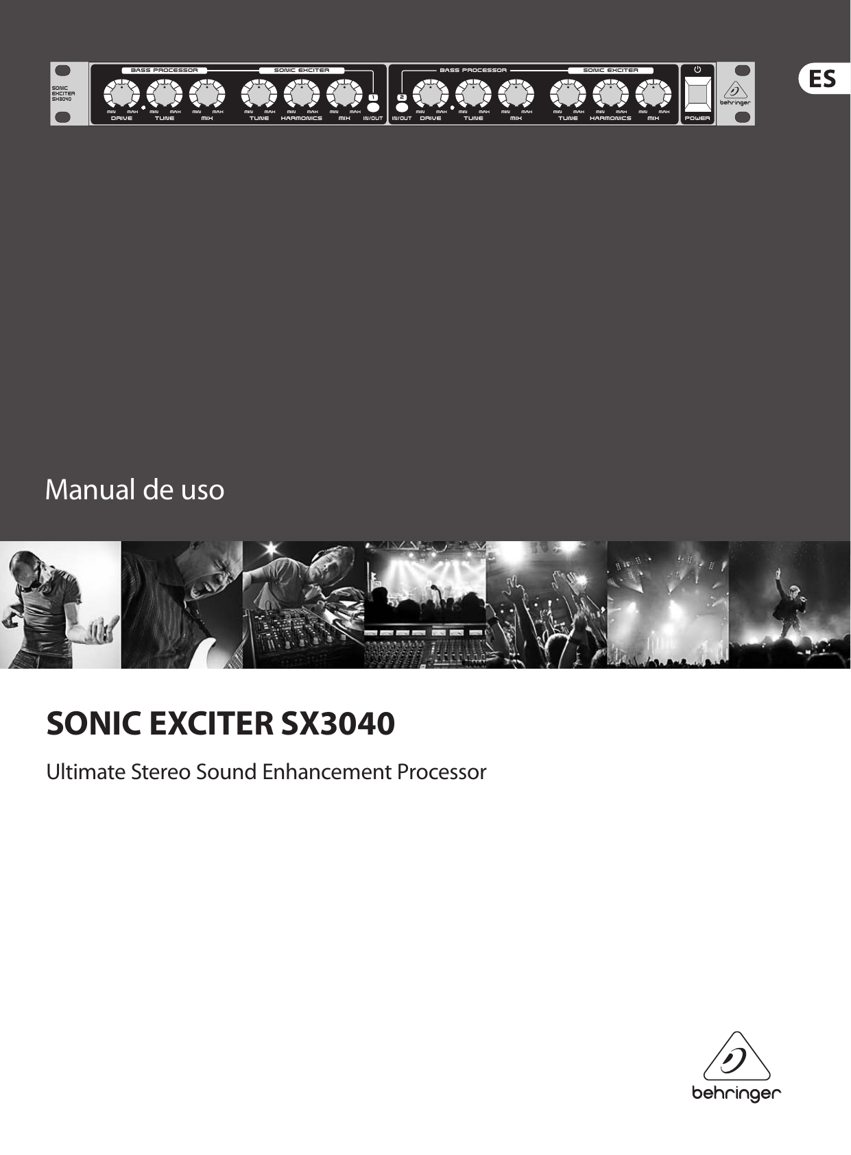 Page 1 of 10 - SONIC EXCITER SX3040 Behringer User Manual (Spanish) P0582 M ES