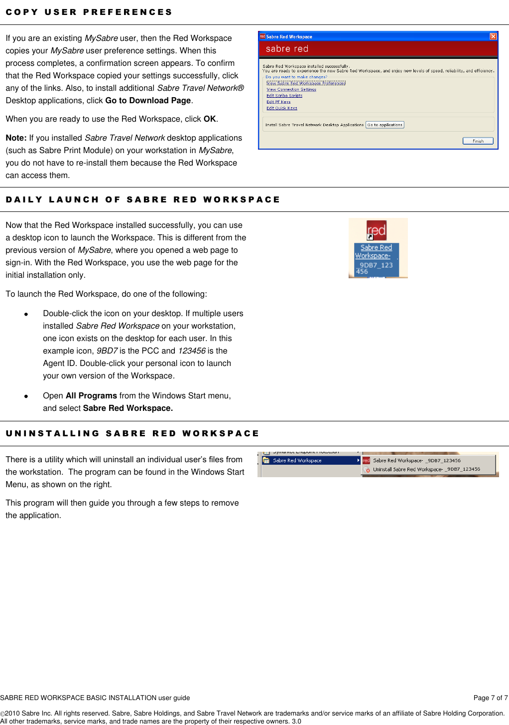 Page 7 of 7 - (EN) Workspace Basic Installation Guide Sabre Red