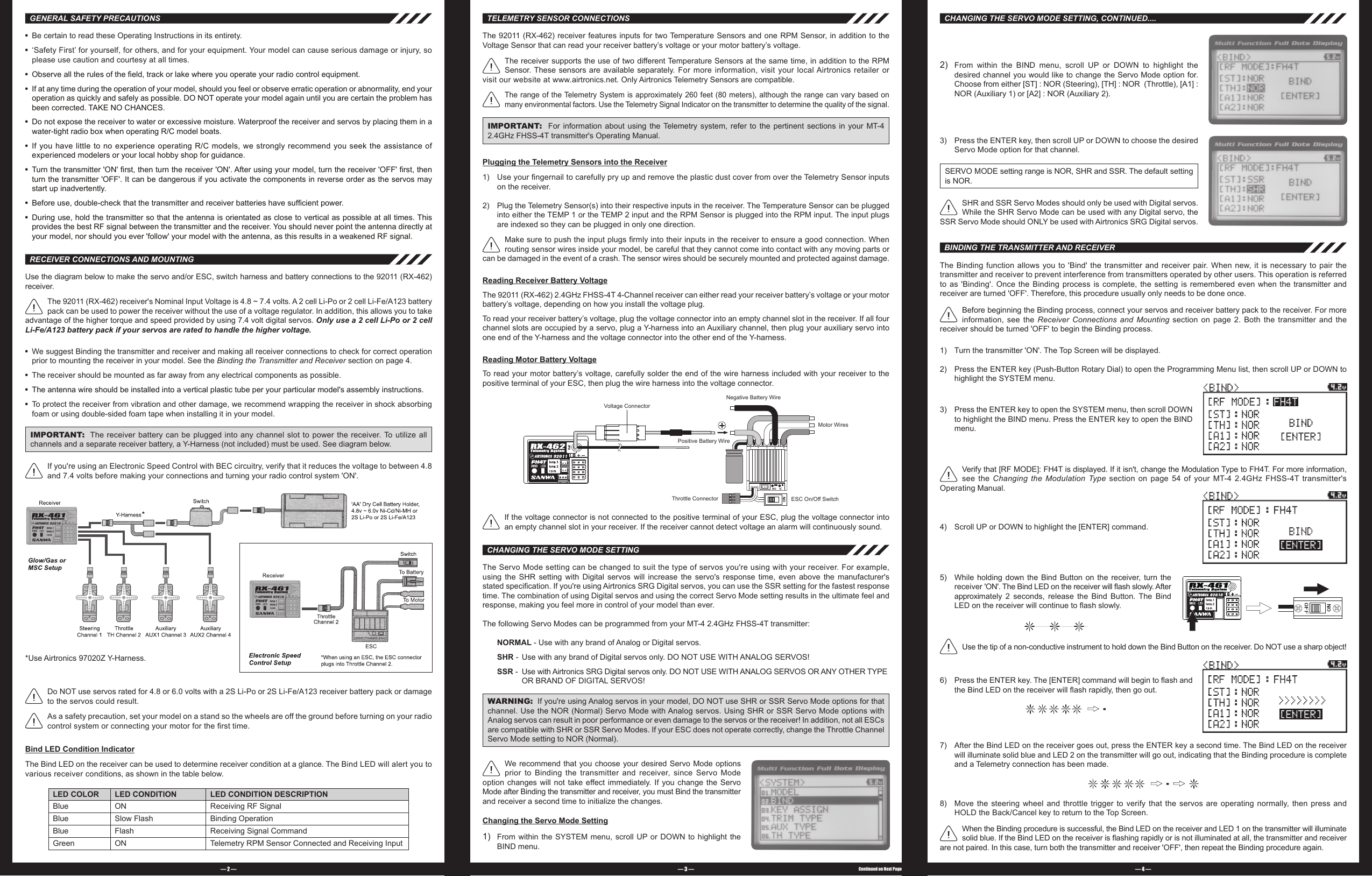 Page 2 of 2 - Sanwa RX-462 Receiver Users Guide