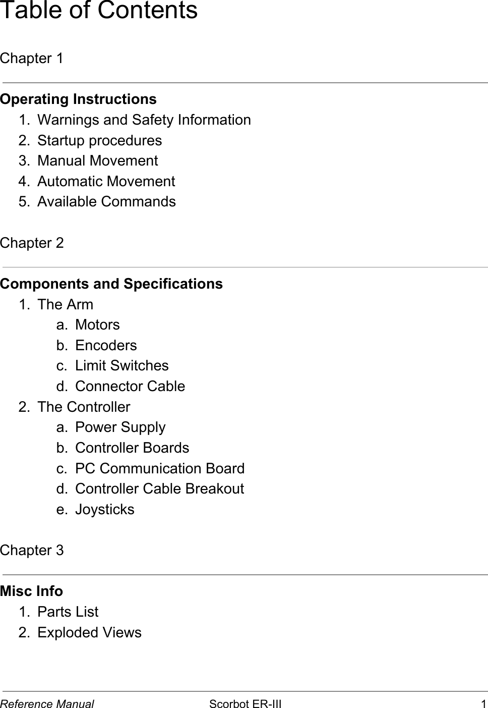 Page 2 of 12 - Scorbot ER-III Manual