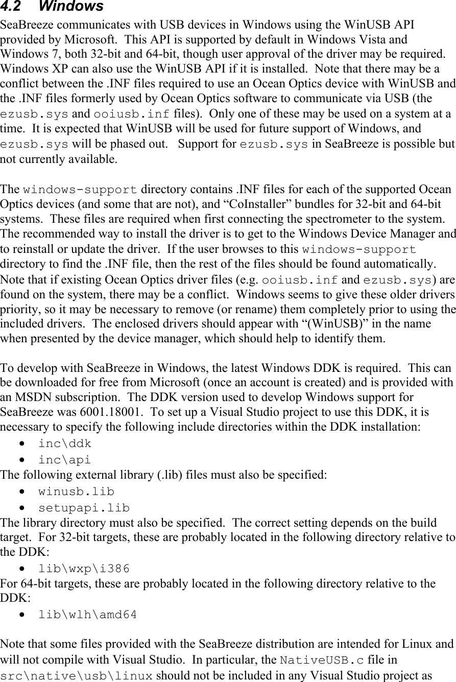 Page 5 of 7 - Ocean Optics SeaBreeze Sea Breeze-Manual-Core
