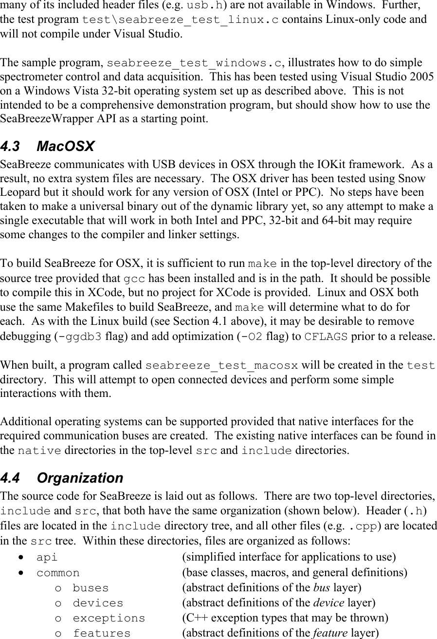 Page 6 of 7 - Ocean Optics SeaBreeze Sea Breeze-Manual-Core