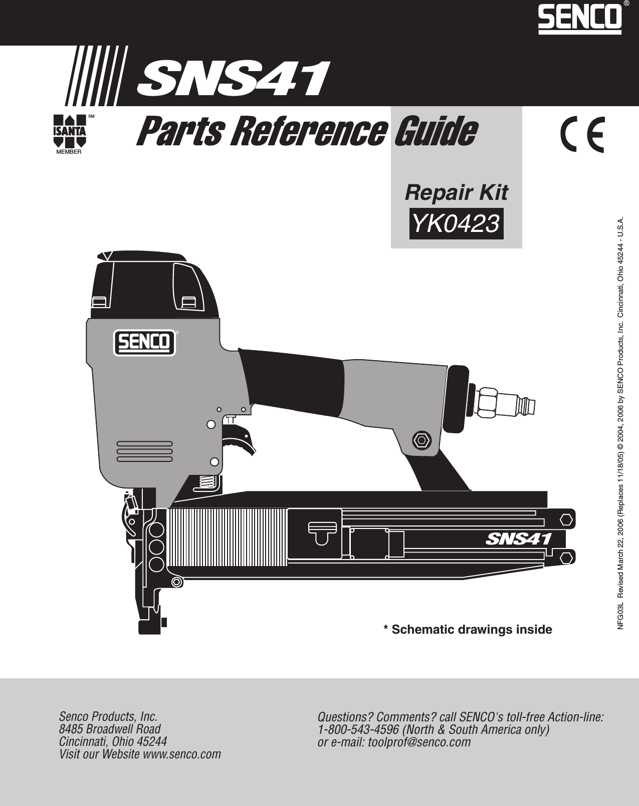 Page 1 of 4 - SNS41 NFG03L 3-22-06 WEB-READY Senco-SNS-41-Stapler-Parts-Manual
