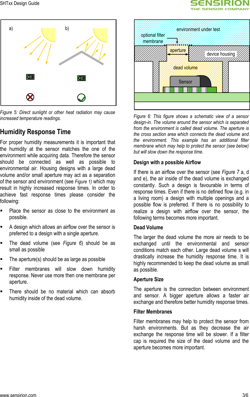 Page 3 of 6 - Sensirion Humidity Sensors Design Guide V1