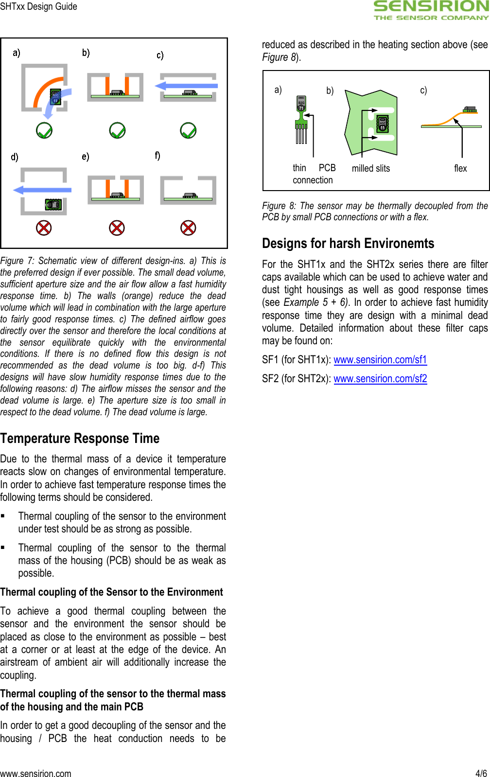 Page 4 of 6 - Sensirion Humidity Sensors Design Guide V1