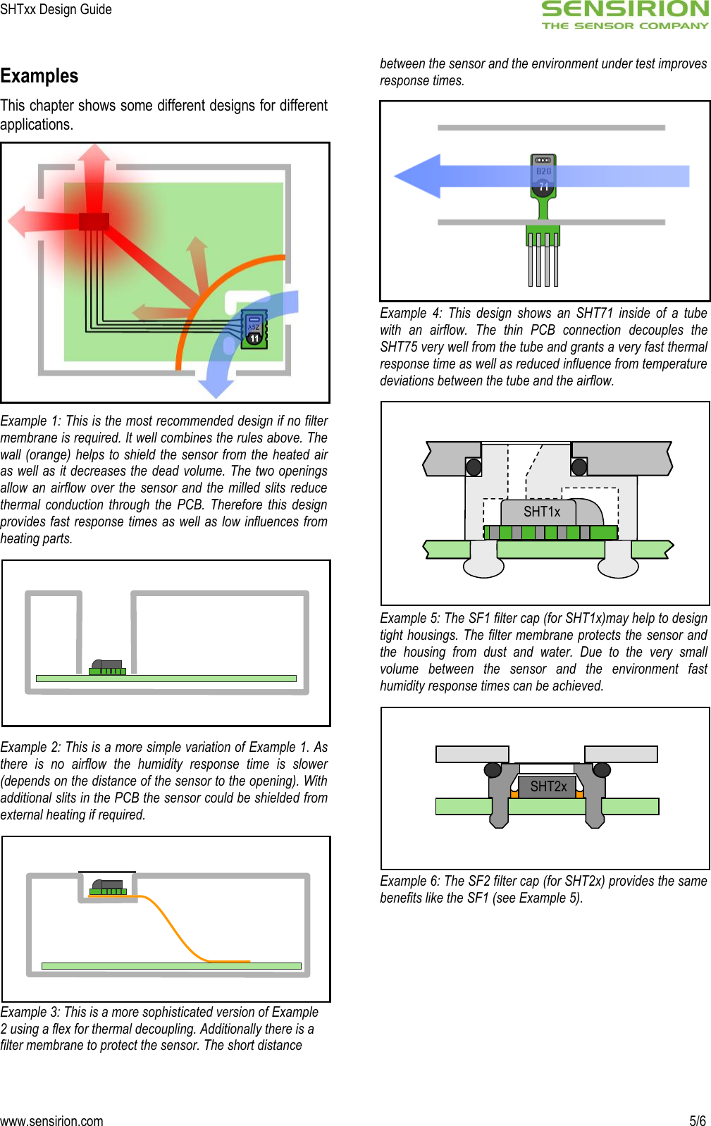 Page 5 of 6 - Sensirion Humidity Sensors Design Guide V1