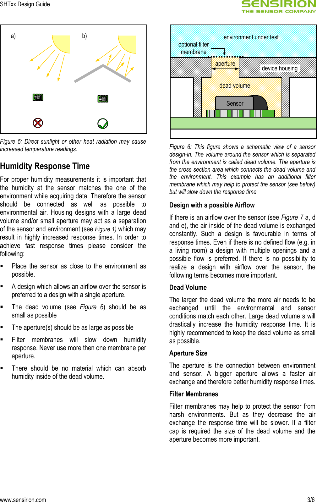Page 3 of 6 - SHTxx_DesignGuide_V1.0_C1 Sensirion Humidity Design Guide V1