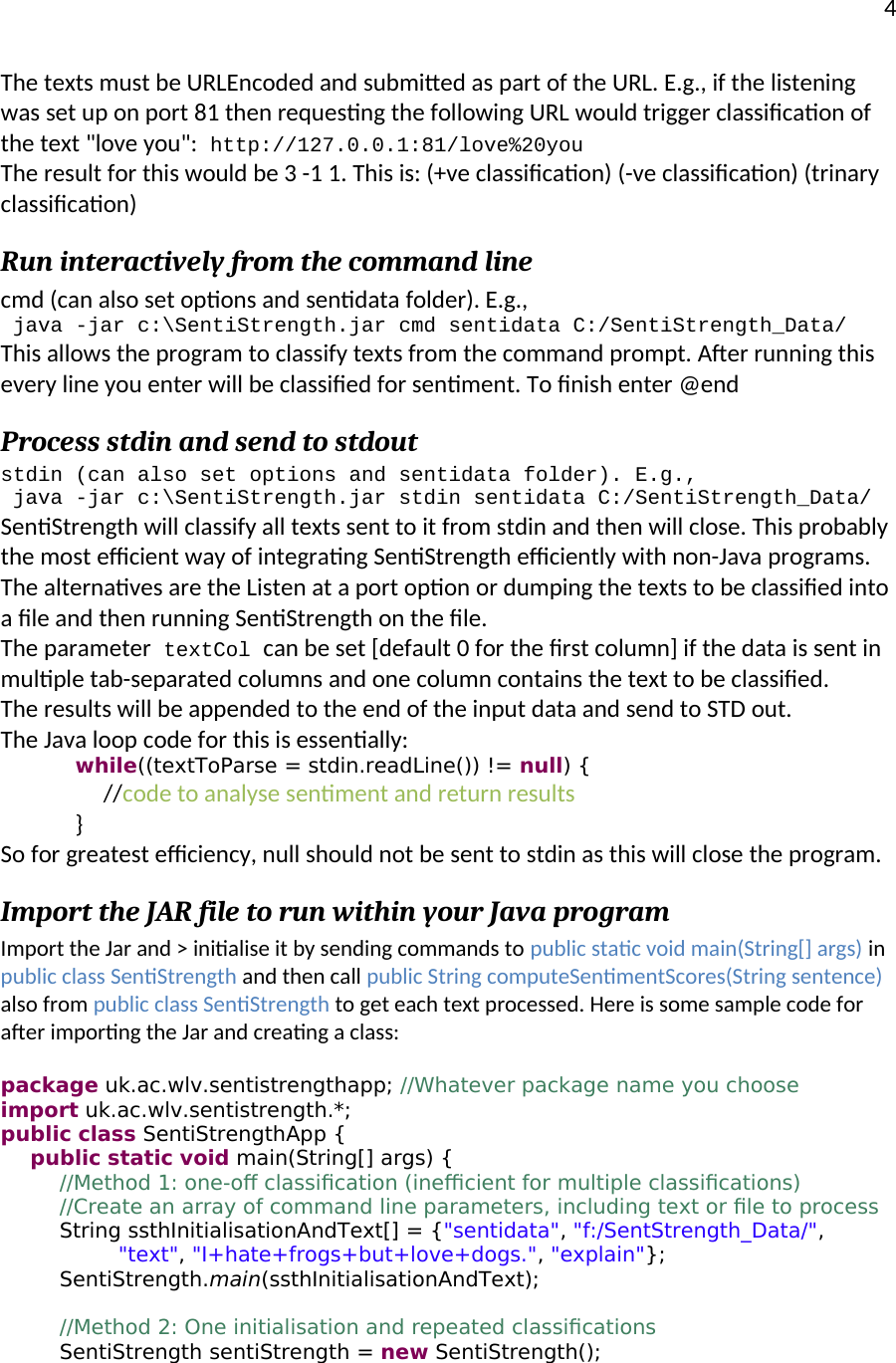 Page 4 of 12 - Senti Strength Java Manual