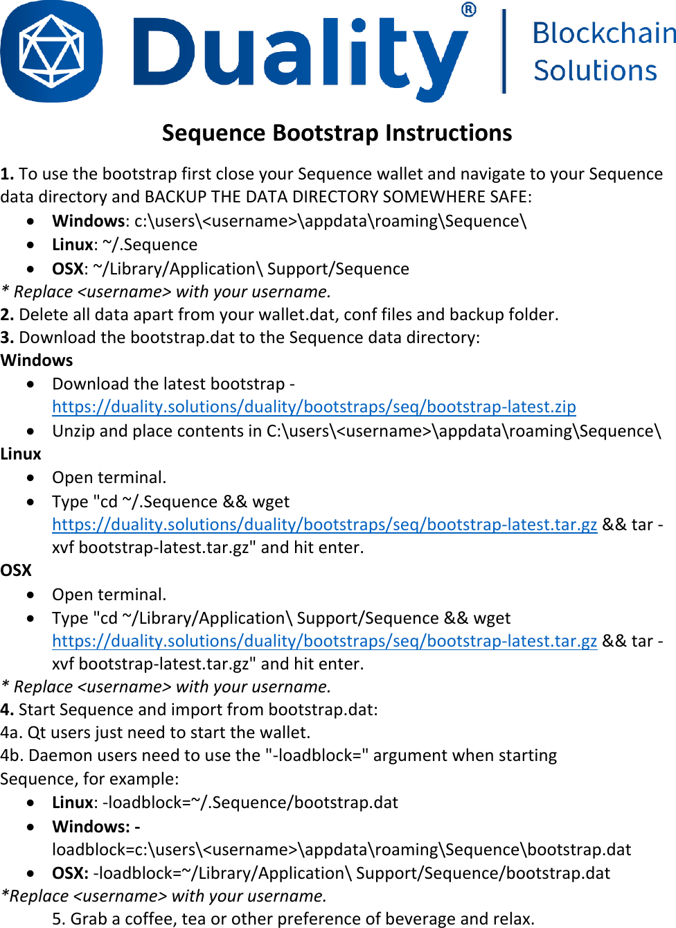 Page 1 of 1 - Sequence Bootstrap Instructions