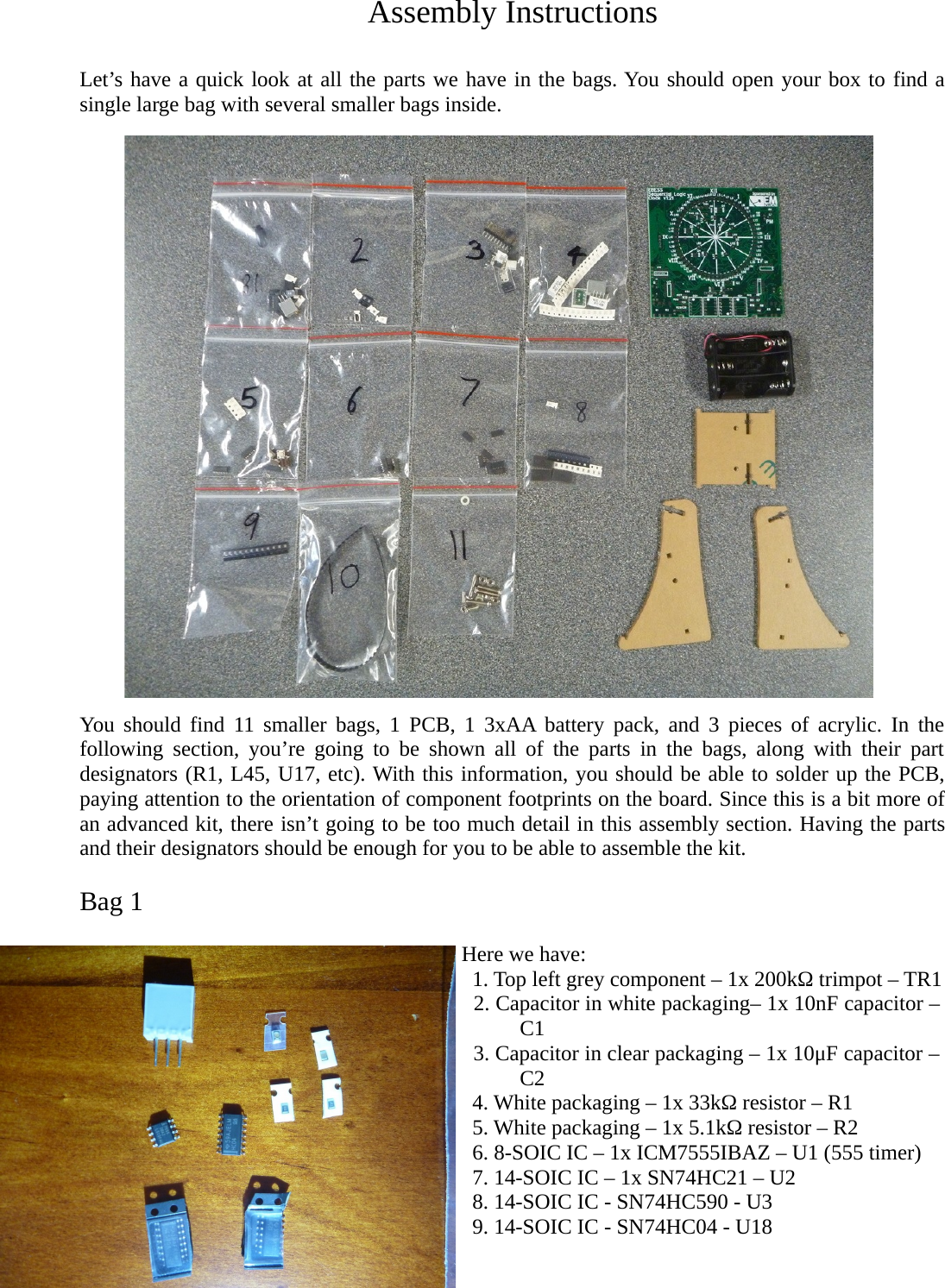Page 3 of 12 - Sequential Logic Clock Kit Guide 0