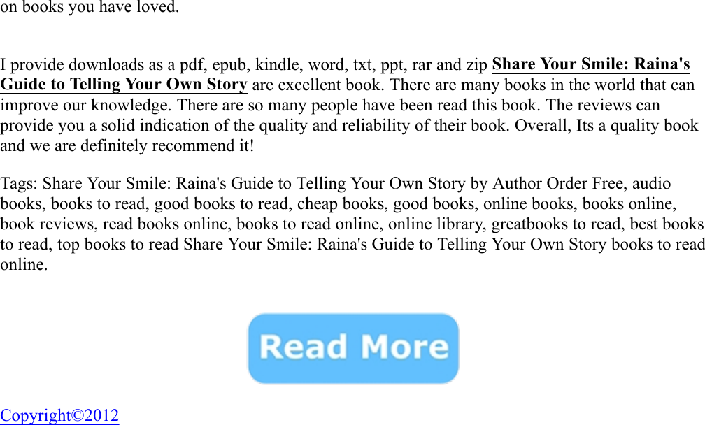 Page 2 of 2 - Share Your Smile: Raina's Guide To Telling Own Story - Raina Telgemeier Order Free Book  Share-Your-Smile-Rainas-Guide-to-Telling-Your-Own-Story