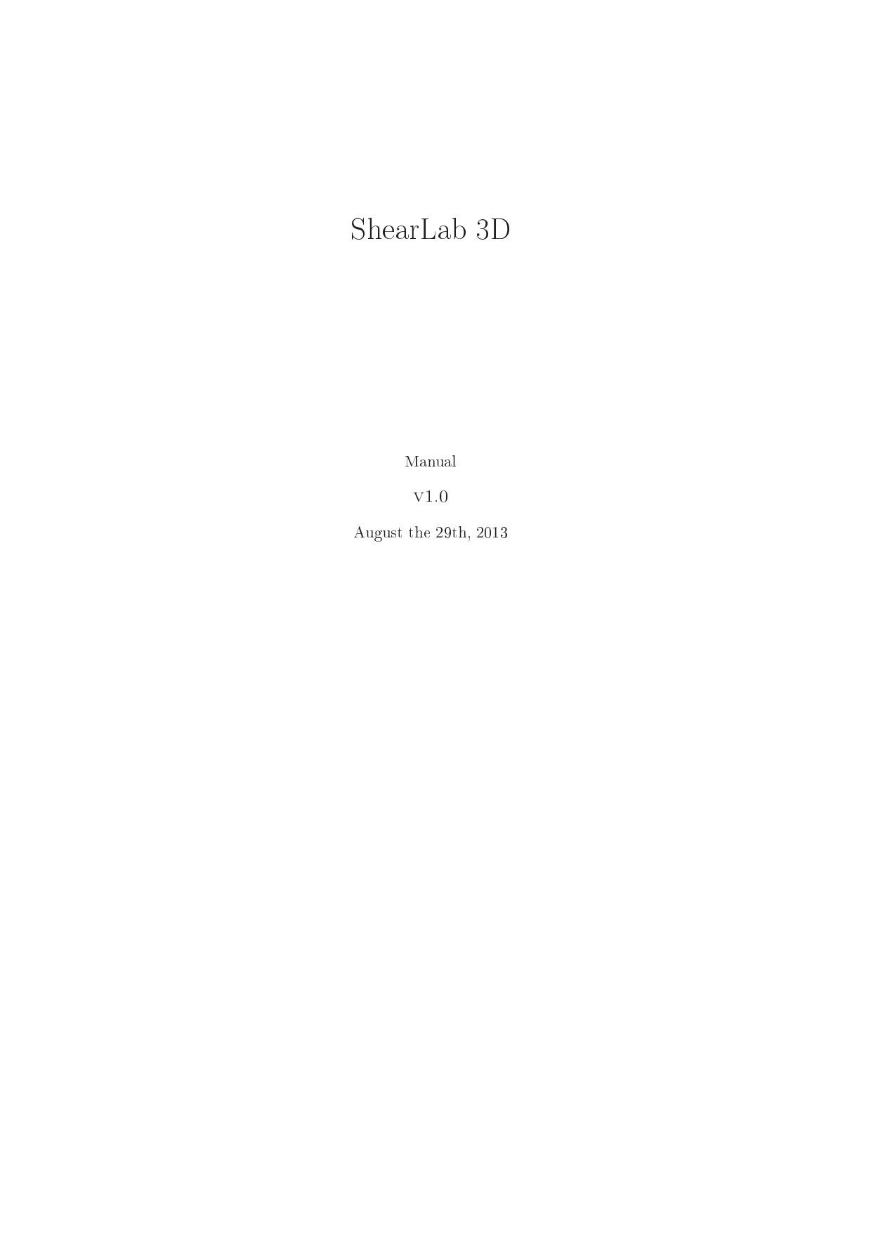 Shear Lab3Dv10 Manual