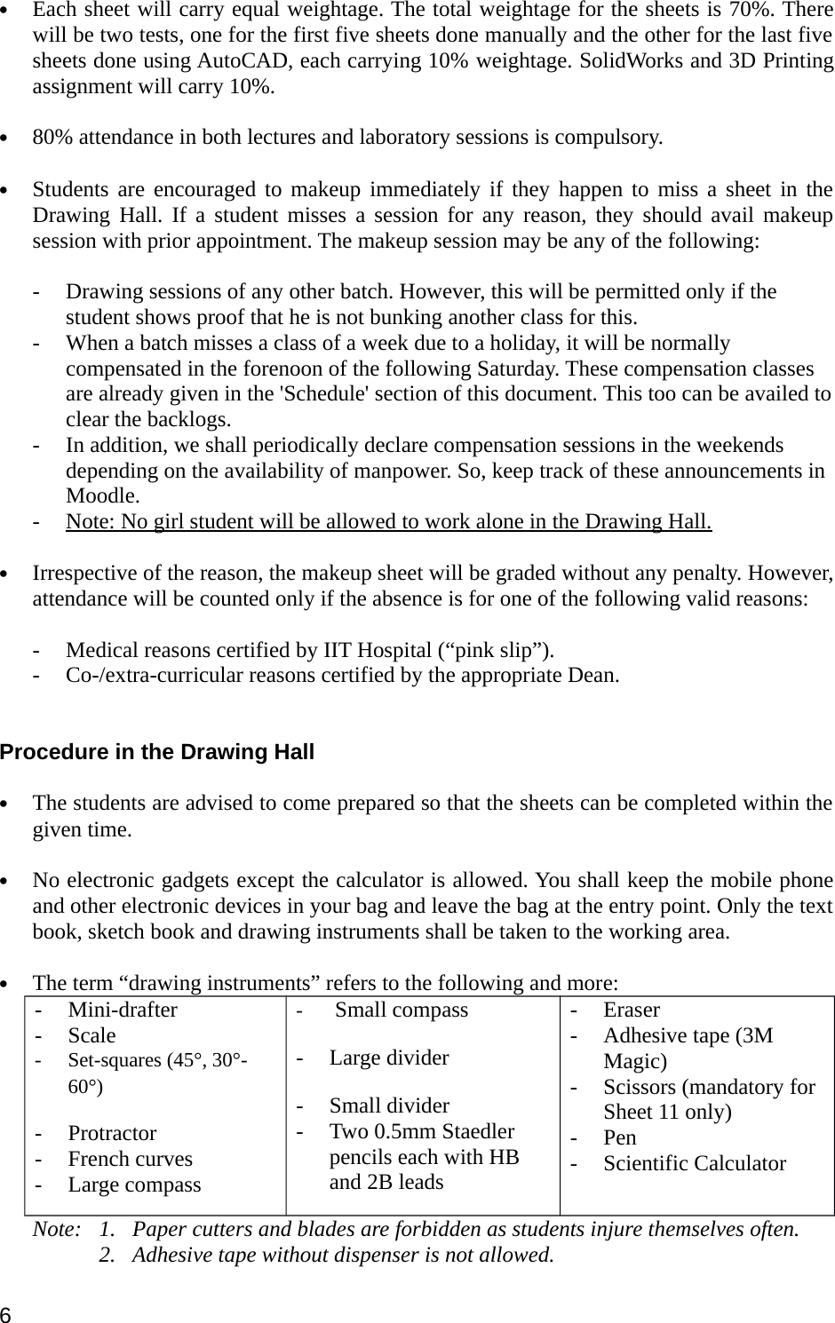 Page 6 of 8 - ME-119: ENGINEERING GRAPHICS AND DRAWING Sheet00-Instructions For Students-20140825