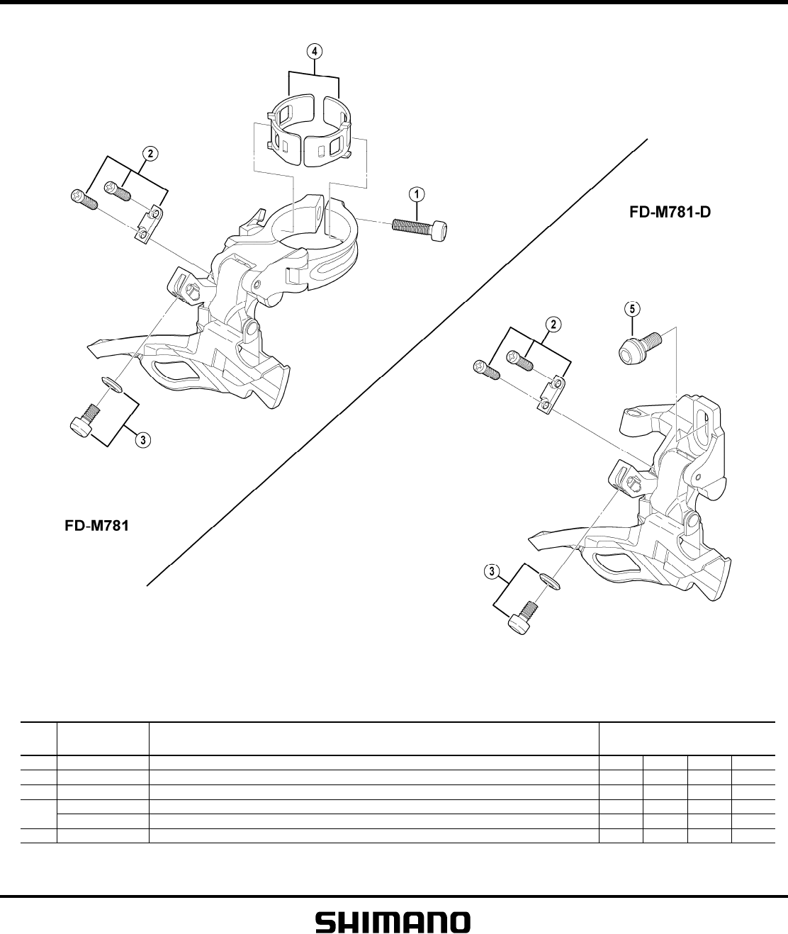 shimano fe front derailleur