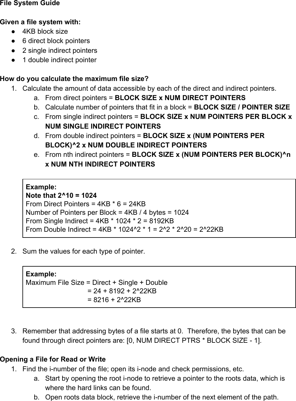 Page 1 of 3 - Short File System Guide 2