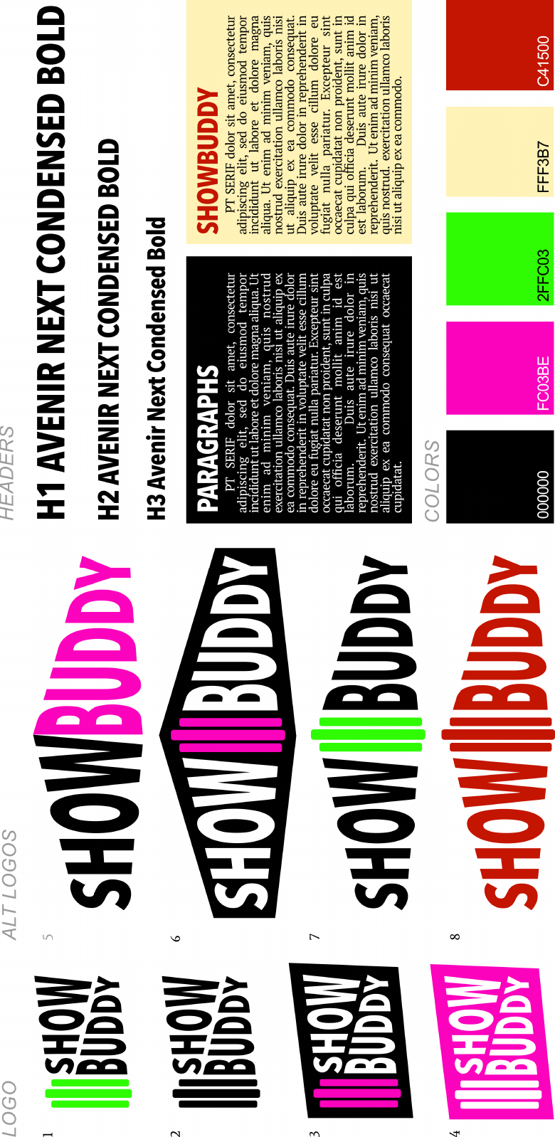 Page 1 of 1 - Show Buddy Style Guide