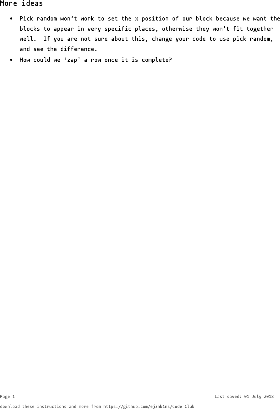 Page 9 of 9 - Simplest Tetris Instructionsx Instructions