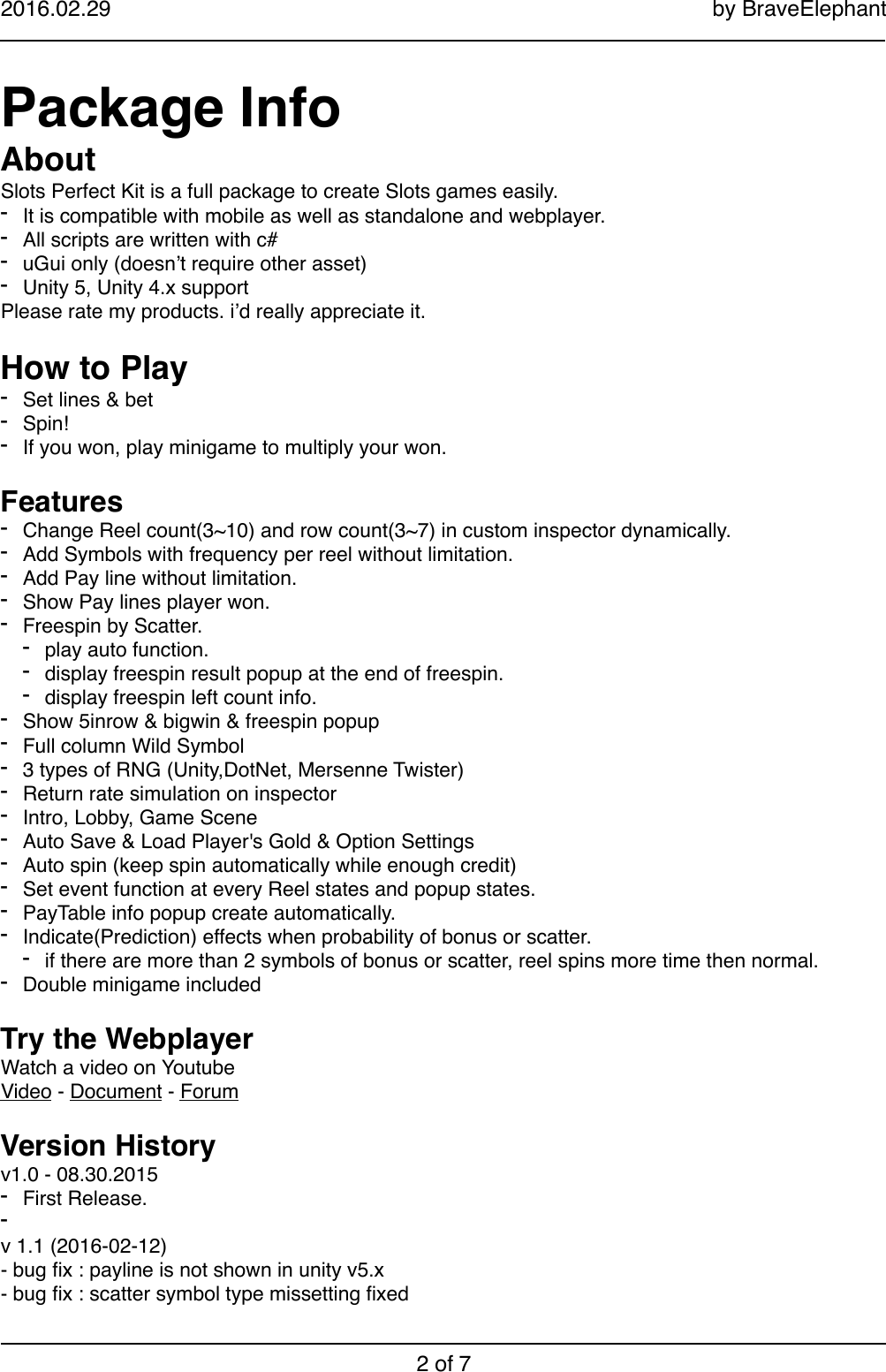 Page 2 of 7 - Slots Perfect Kit Manual