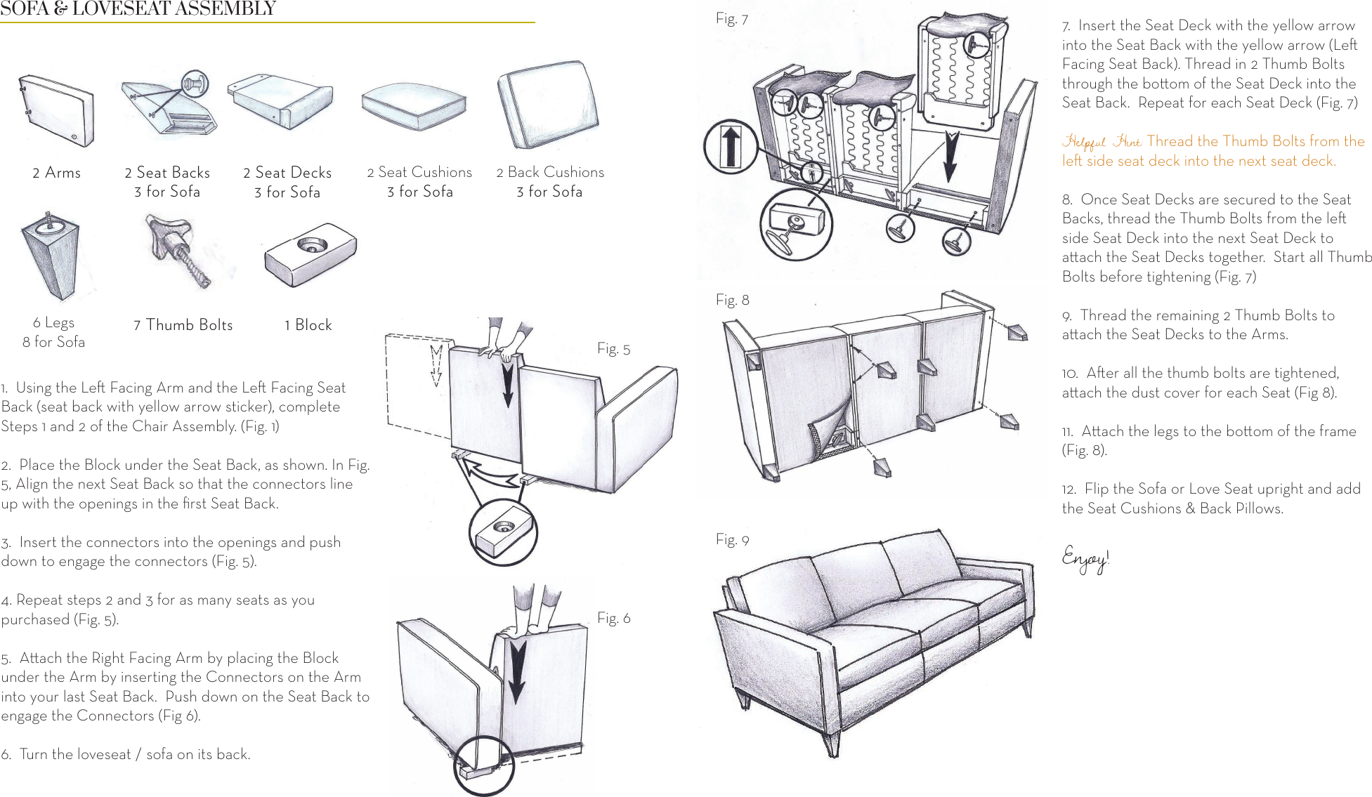 Page 1 of 1 - Sofa & Loveseat Assembly