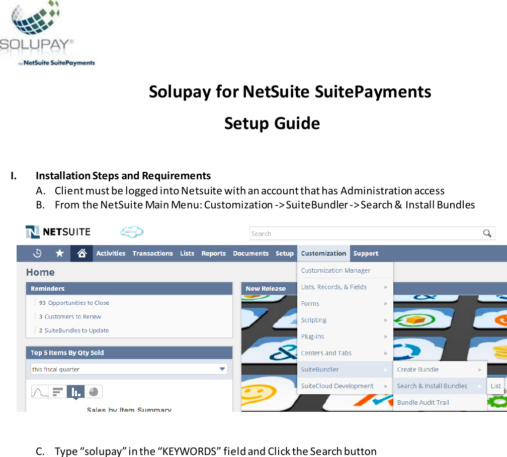 Solupay For Net Suite Payments Installation Guide