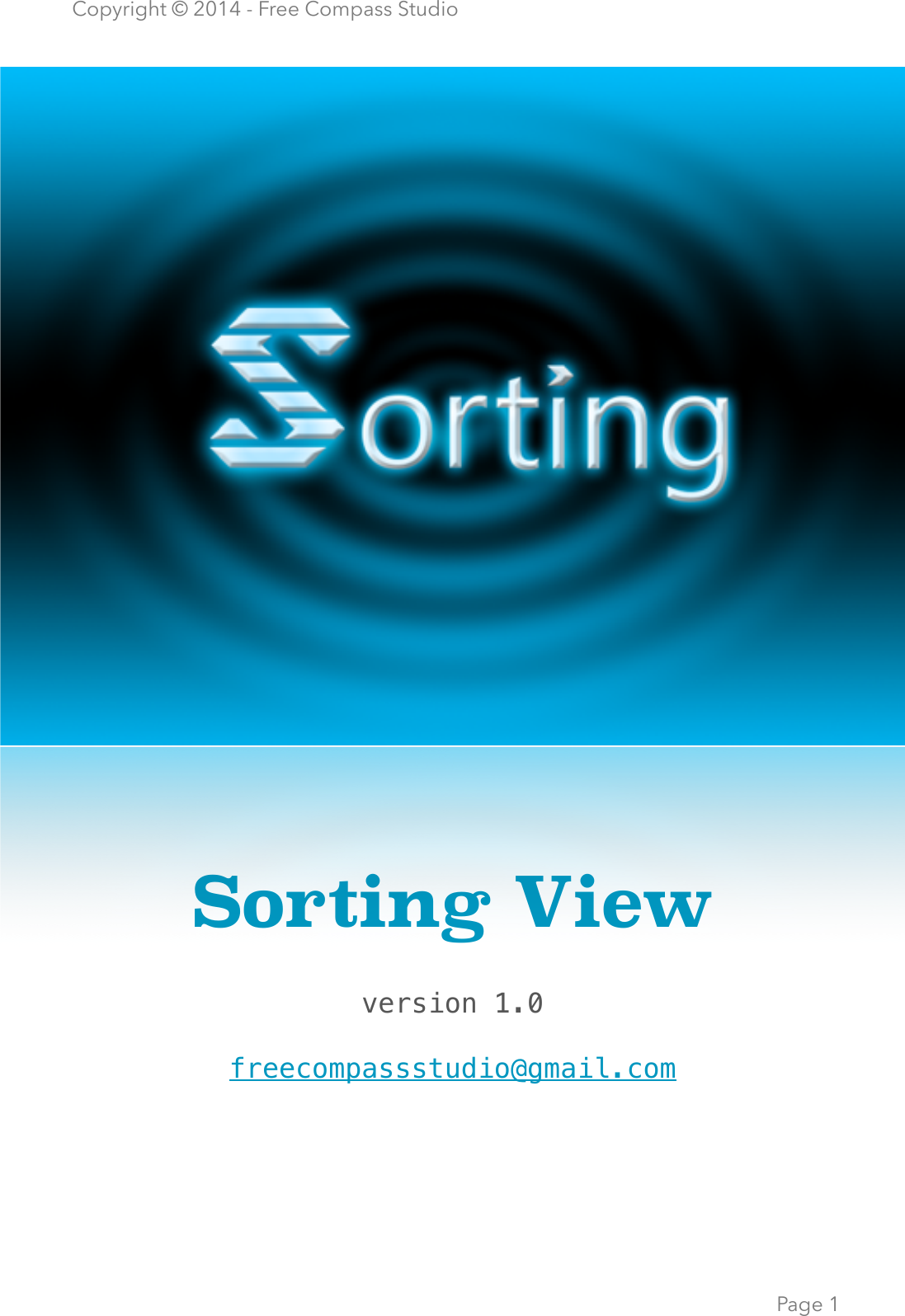 Page 1 of 11 - Sorting View Manual