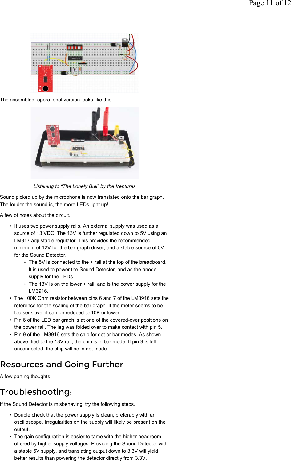 Page 11 of 12 - S://learn.sparkfun.com/tutorials/sound-detector-hookup-guid Sound Detector Hookup Guide 2