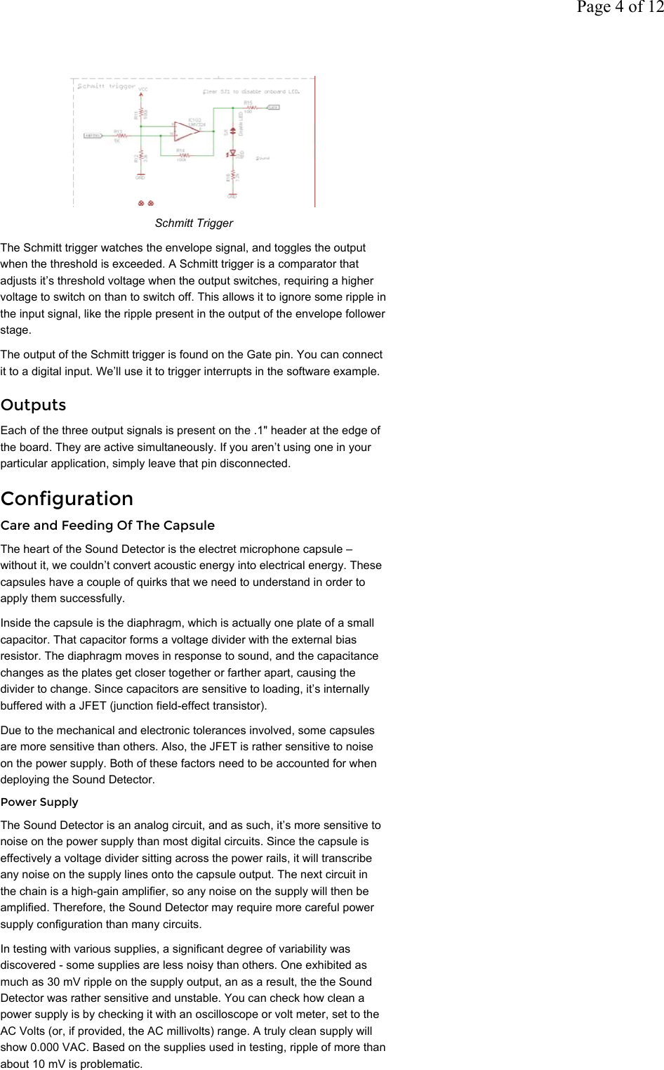 Page 4 of 12 - S://learn.sparkfun.com/tutorials/sound-detector-hookup-guid Sound Detector Hookup Guide 2