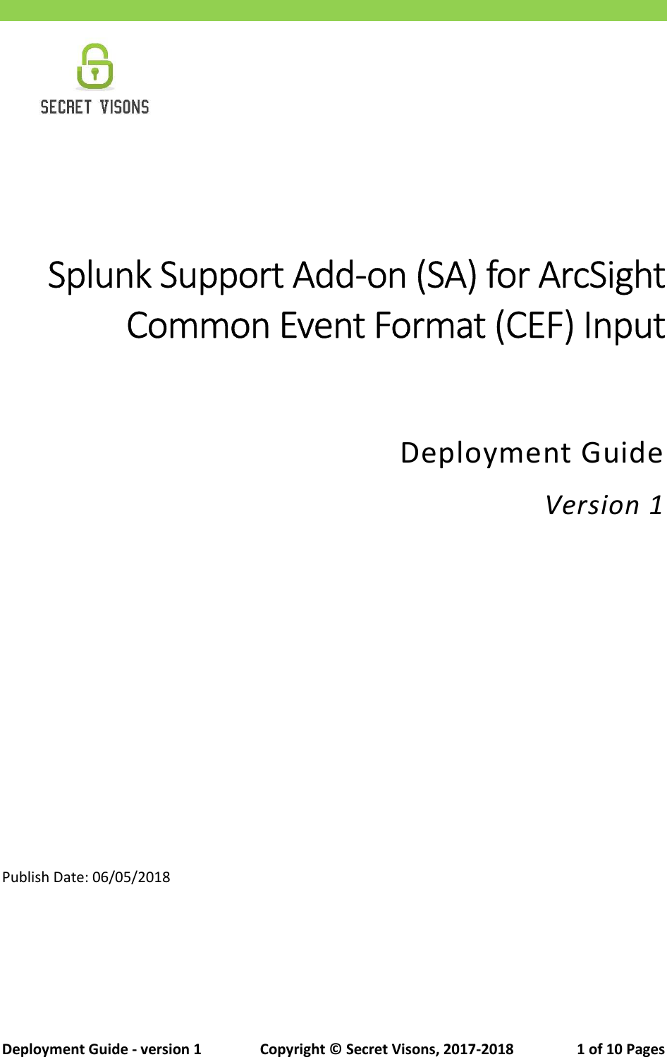 Deployment Guide (version 2.0.x) Splunk SA Cefinput Version 2 0 X Deploy