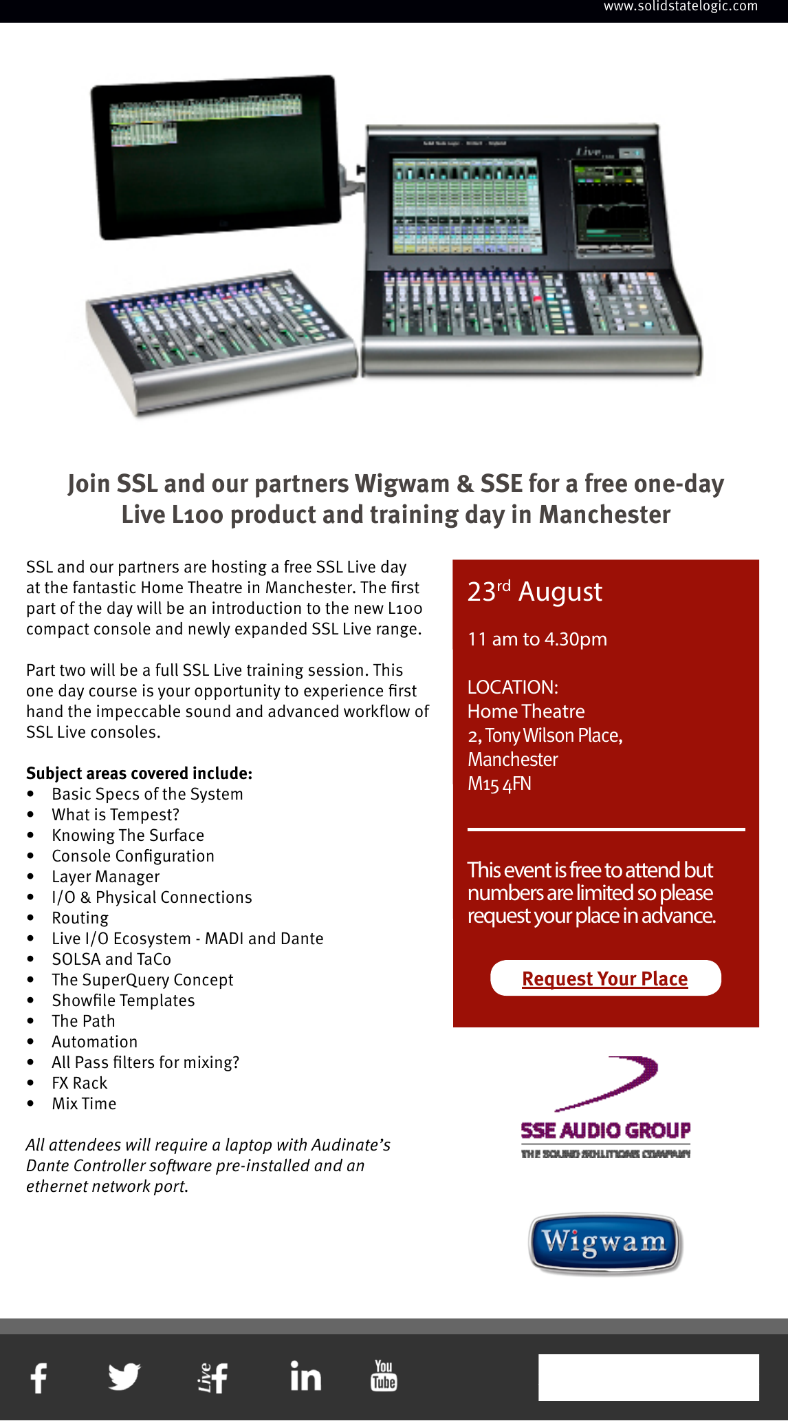 Page 1 of 1 - SSL-Live-L100-Product-And-Training-Day-UK-August18