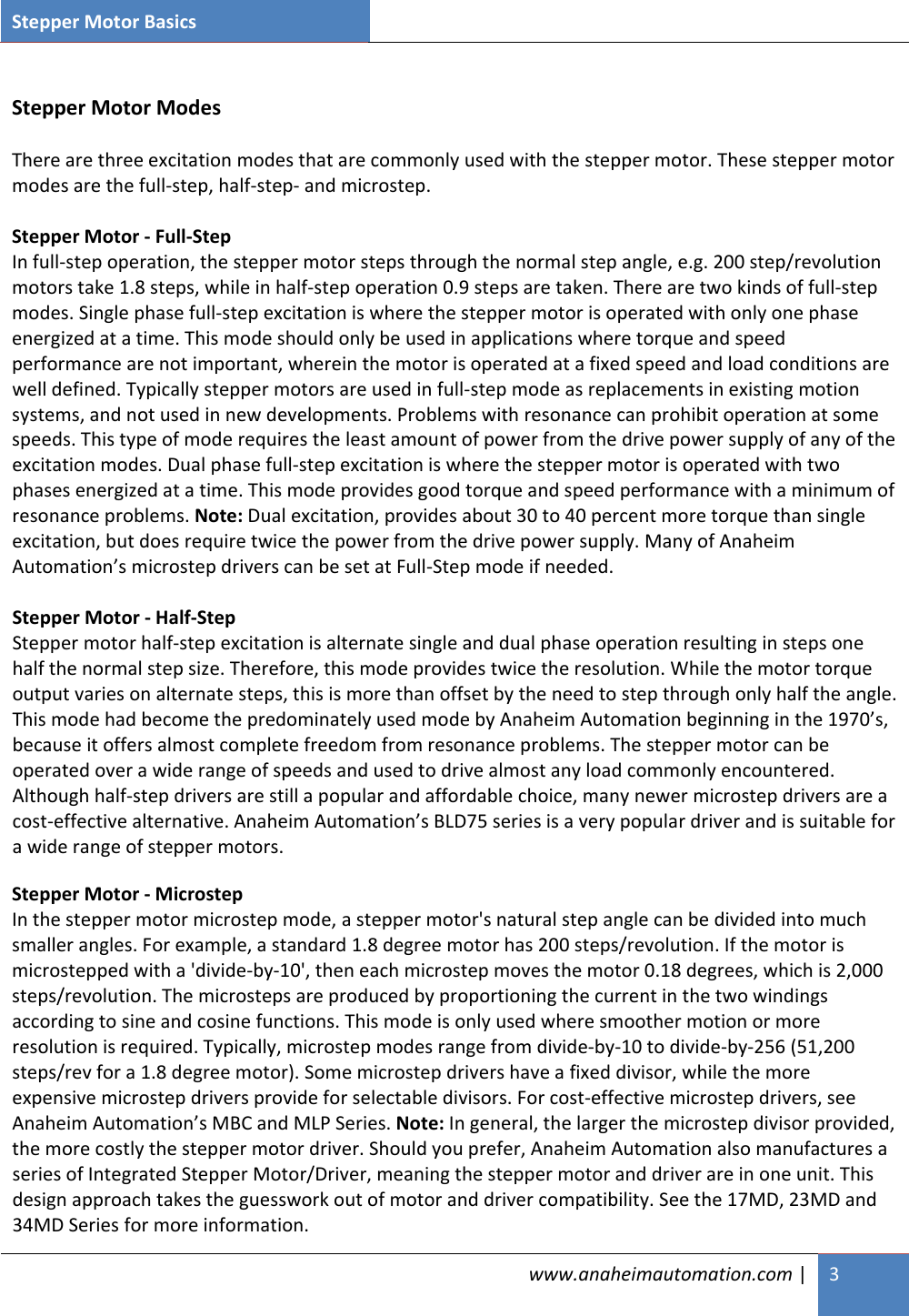 Page 3 of 8 - Step, Stepper, Stepping Motor Fundamentals