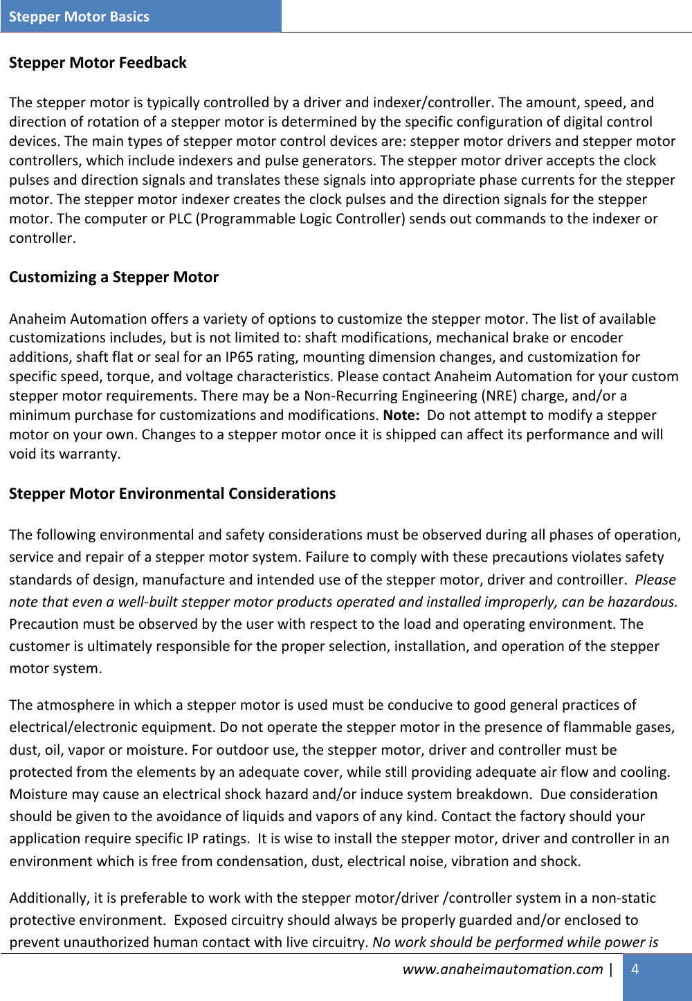 Page 4 of 8 - Step, Stepper, Stepping Motor Fundamentals