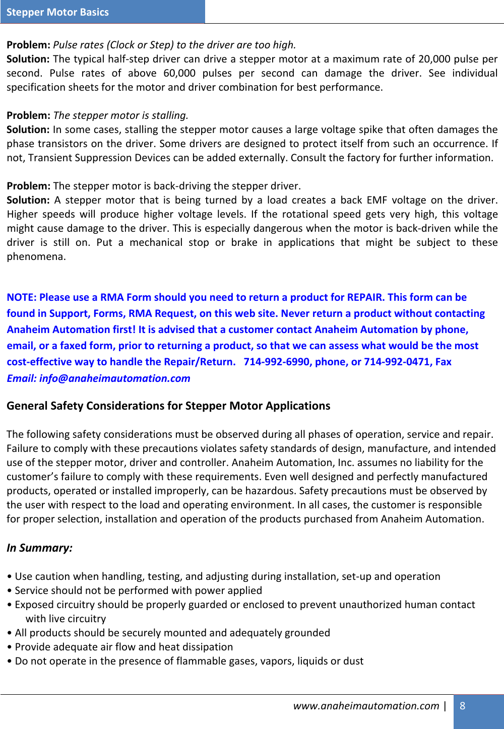 Page 8 of 8 - Step, Stepper, Stepping Motor Fundamentals