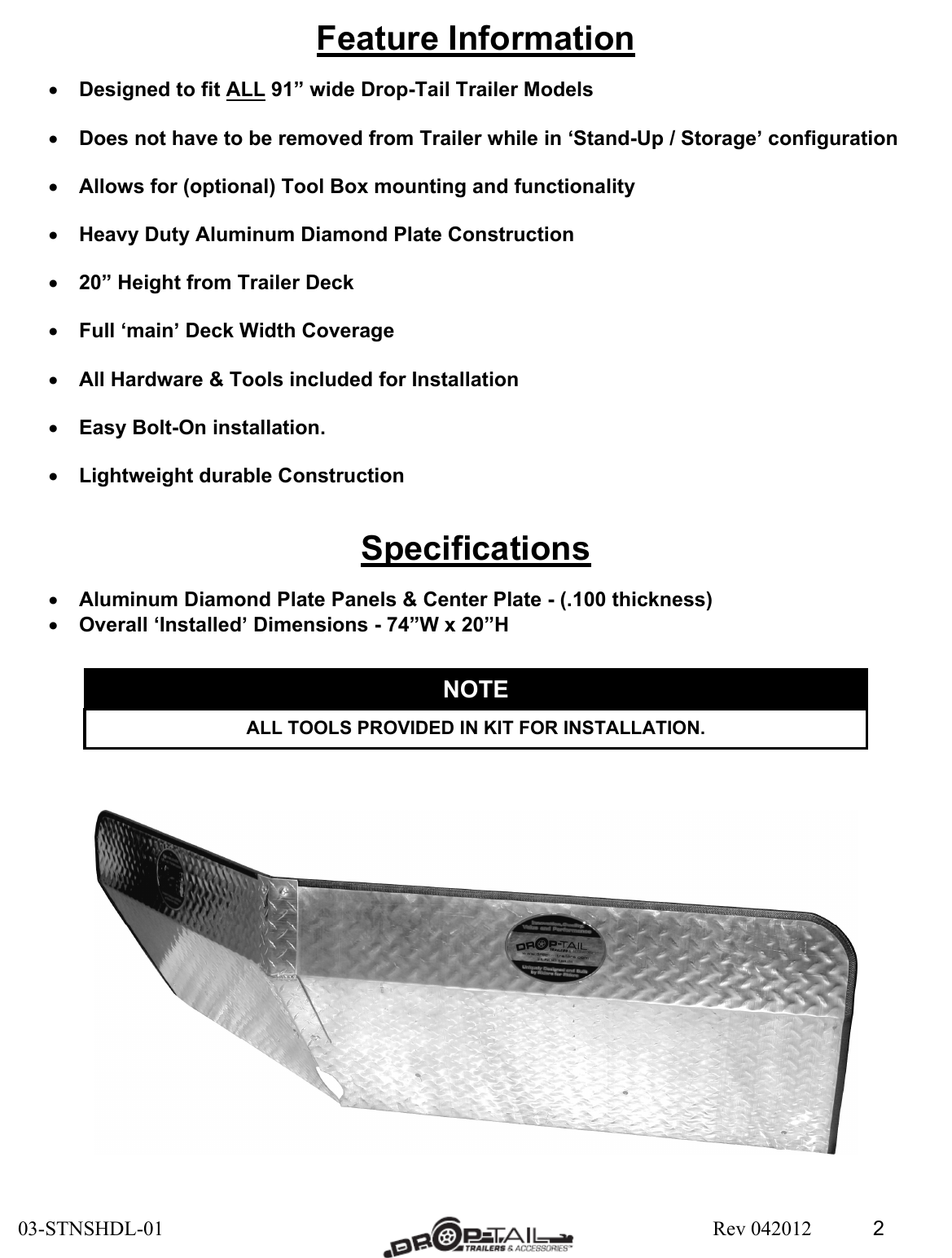 Stone Shield Kit 91 Manual Stone Guard Manual Guard   StoneGuardManual.1342985720 User Guide Page 2 