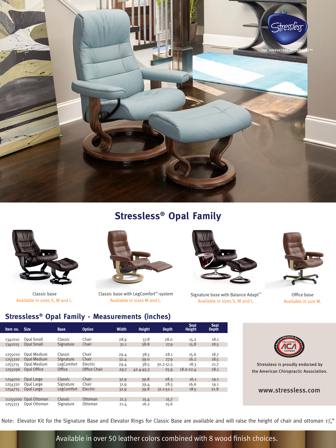 Page 1 of 1 - Stressless Opal Product Sheet 2017 2