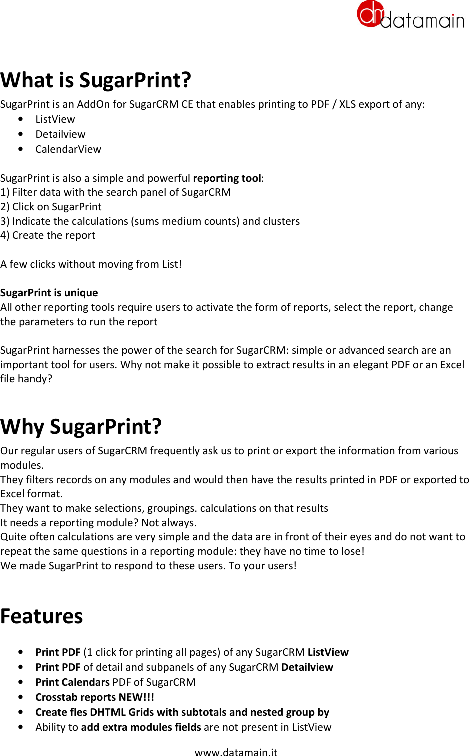 Page 3 of 12 - SugarPrint User Guide Sugar Print