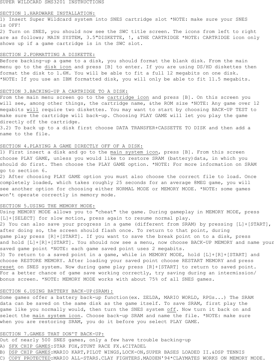 Page 1 of 1 - Super Wildcard SMS3201 Instructions