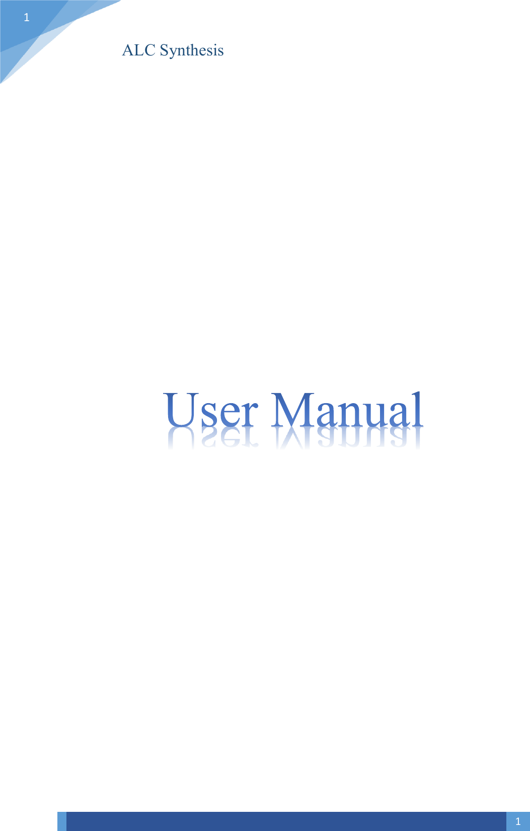 Synthesis Tool User Manual