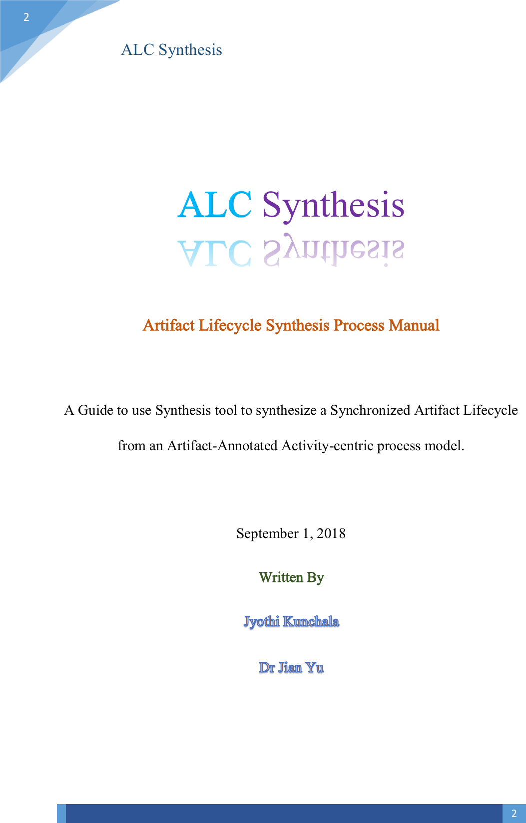 Page 2 of 8 - Synthesis Tool-User Manual
