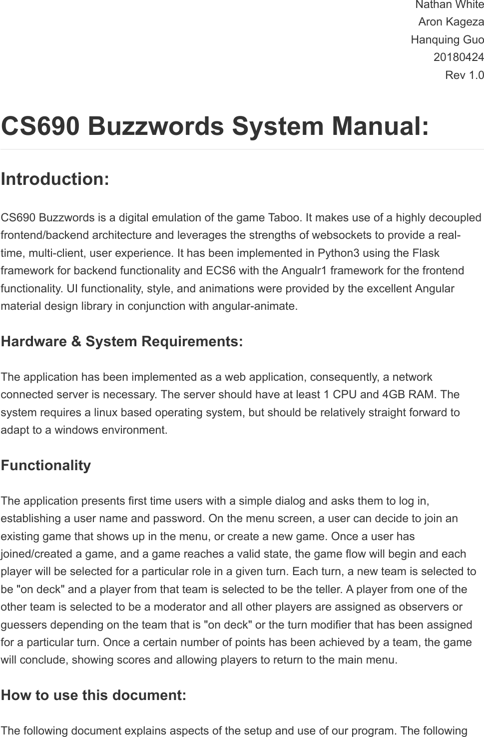 Page 1 of 5 - System Manual