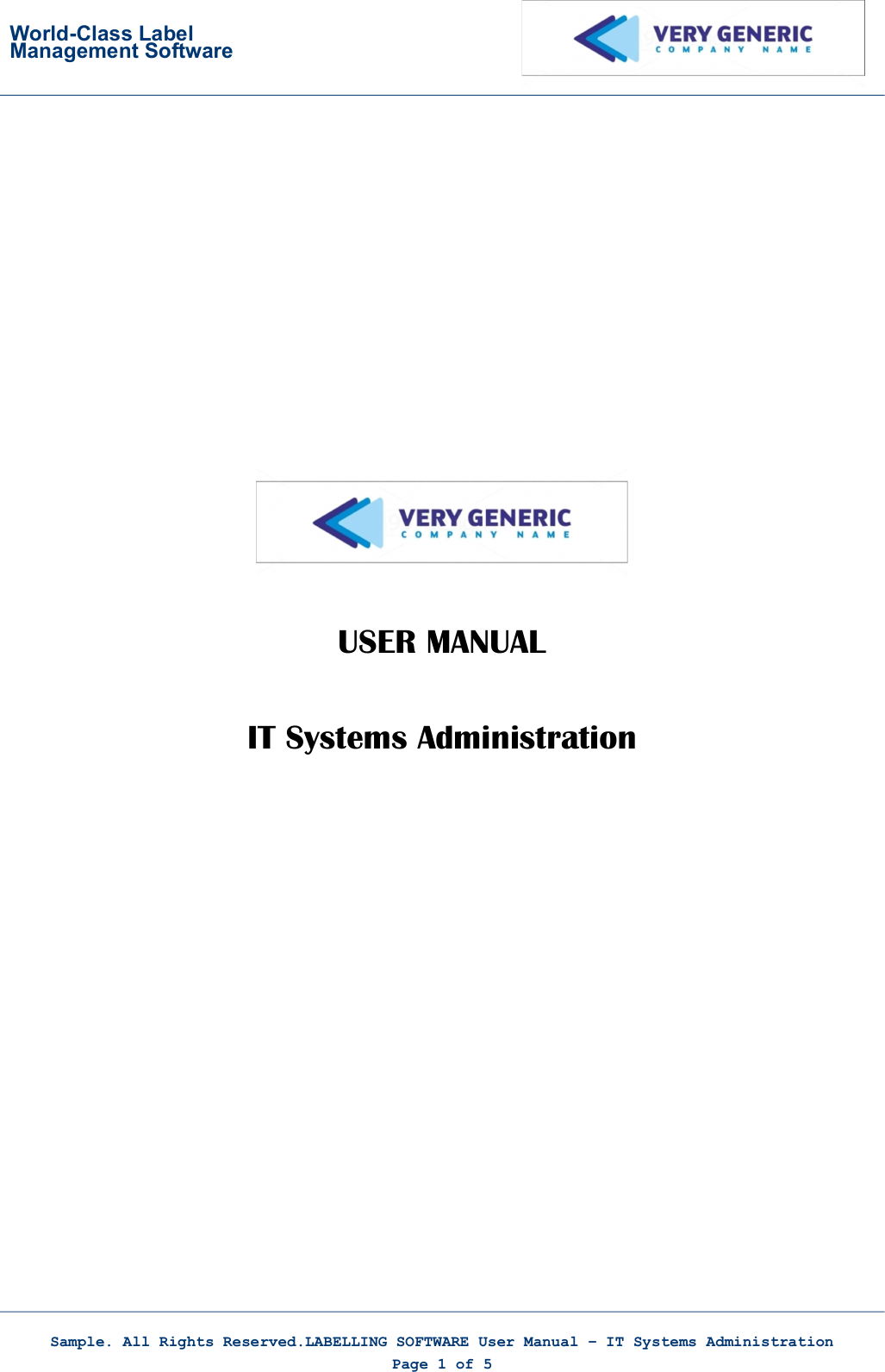 Page 1 of 5 - Sample System Administration Manualx Admin Manual