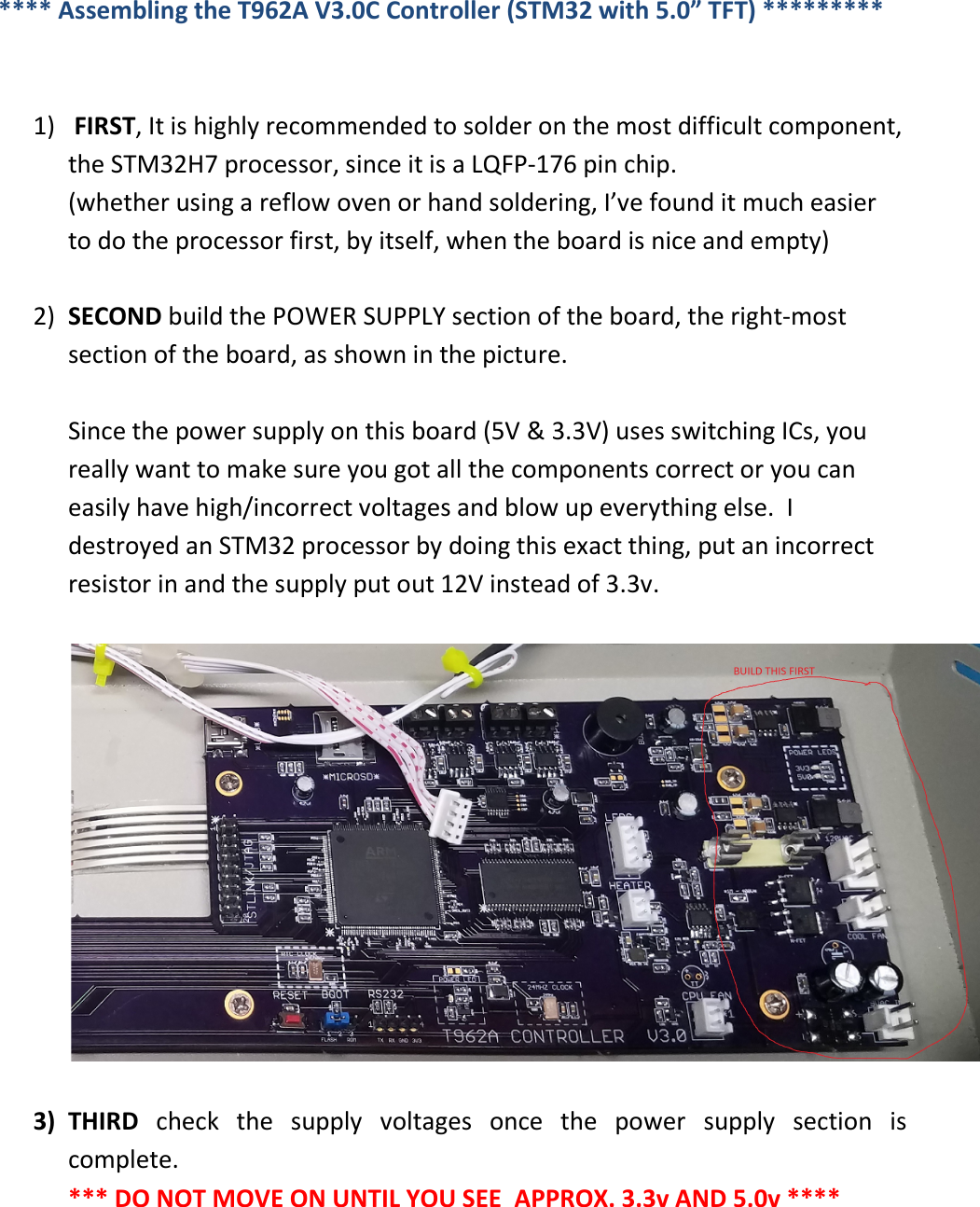 Page 1 of 4 - T962A_TFT_Building_Instructionsx T962A Controller Building Instructions