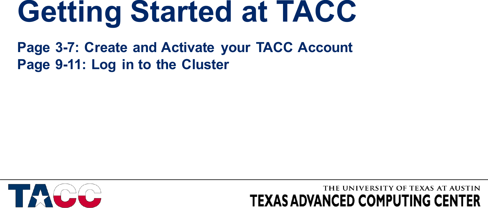 Page 1 of 11 - TACC Account Instructions