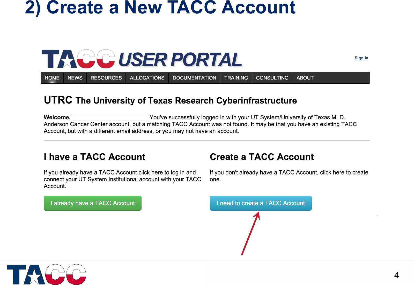 Page 4 of 11 - TACC Account Instructions