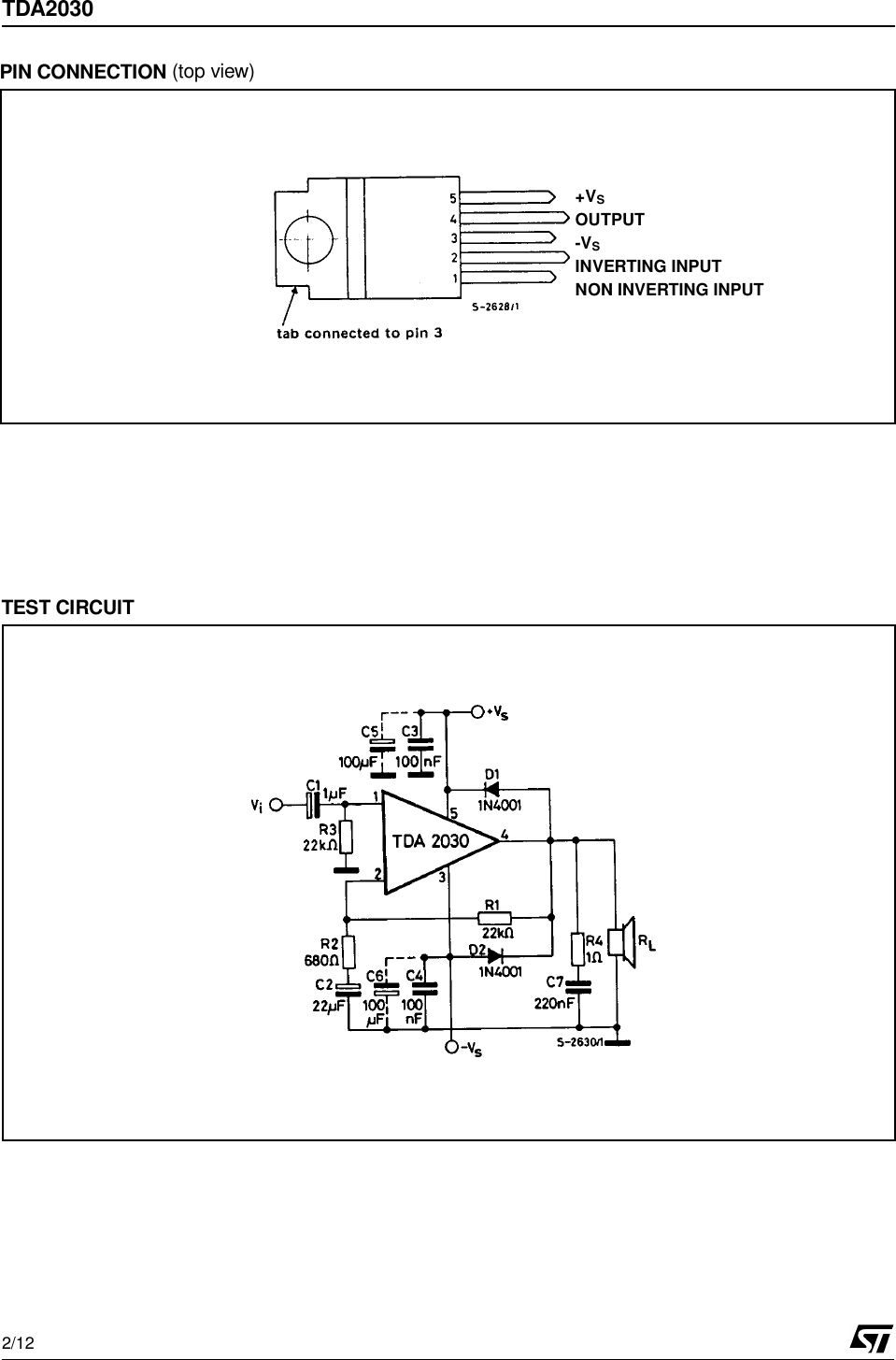 14W Hi Fi Audio Amplifier TDA2030