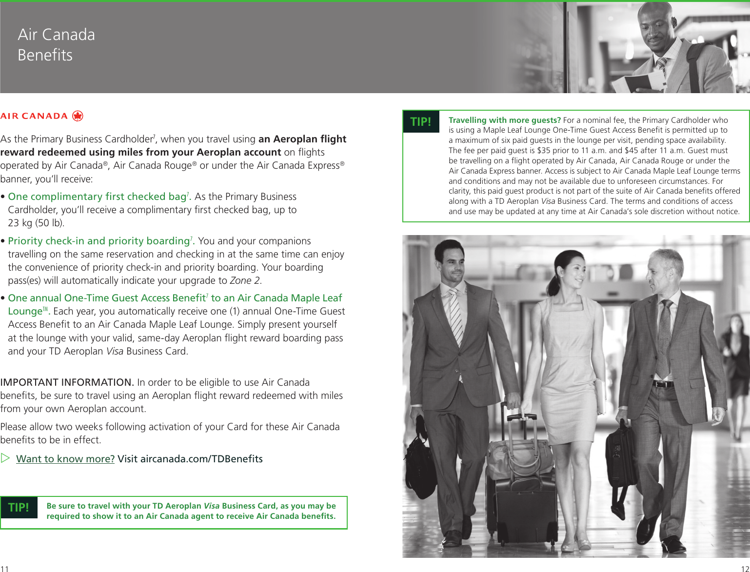 Page 6 of 9 - TDCT Aeroplan Business Welcome Guide EN 1017
