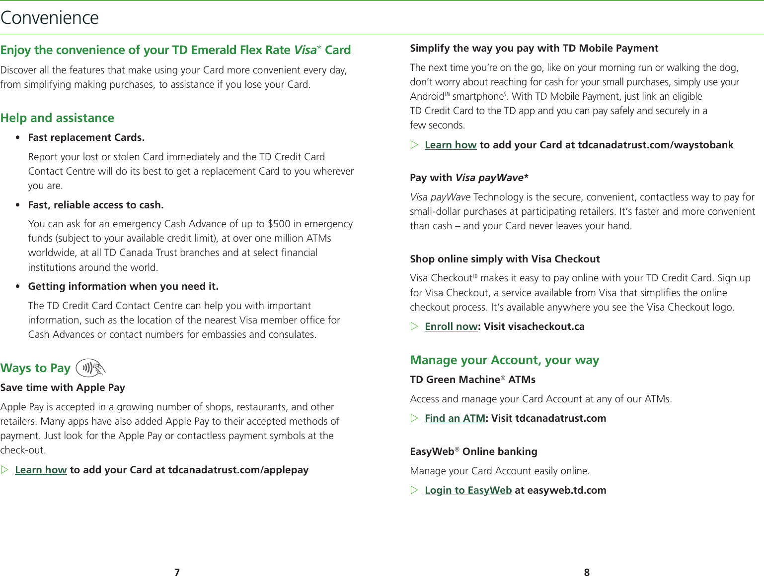 does td emerald visa have travel insurance