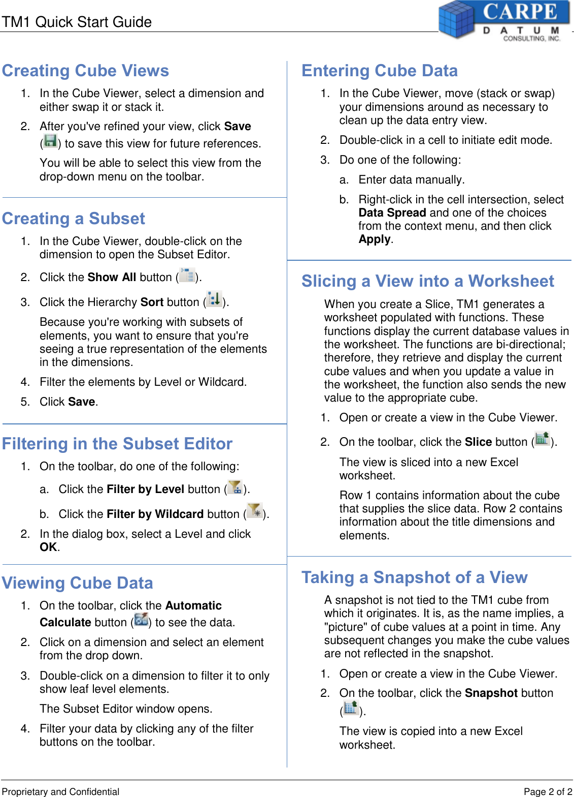 Page 2 of 2 - TM1 Quick Start Guide