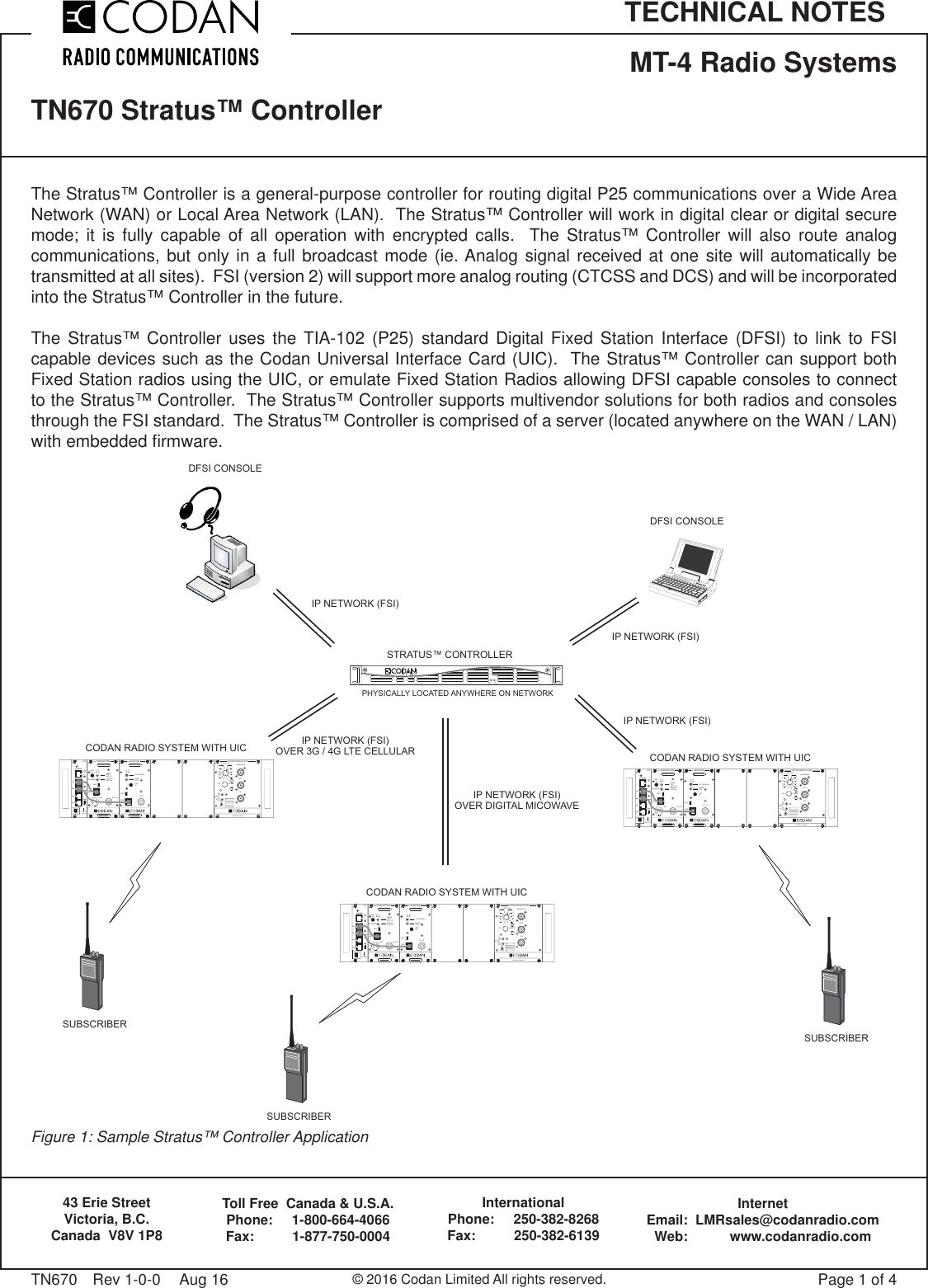 Page 1 of 4 - TN670-1 Stratus™ Controller TN670-1-Stratus-Controller