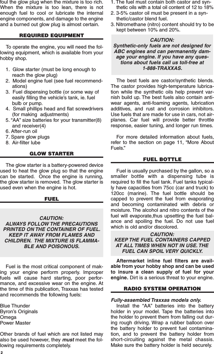 Page 2 of 12 - TRX-15-ENGINE-MANUAL