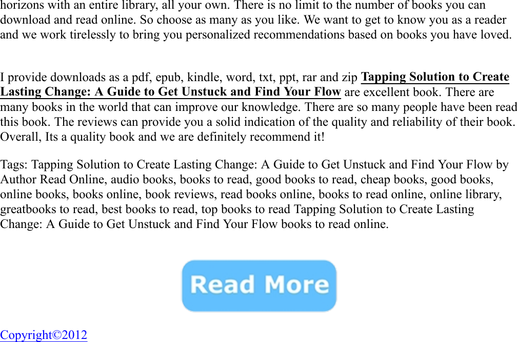 Page 2 of 2 - Tapping Solution To Create Lasting Change: A Guide Get Unstuck And Find Your Flow - Jessica Ortner Read Online Book  Tapping-Solution-to-Create-Lasting-Change-A-Guide-to-Get-Unstuck-and-Find-Your-Flow